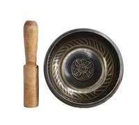 Fegtrtyoa Cuenco Tibetano de 8 cm con Escrituras, Ideal para Meditación, Yoga, Relajación, Sanación de Chakras y Oración.