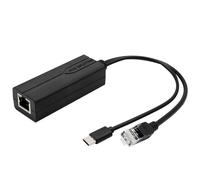 Fegtrtyoa Divisor PoE de 100 M, 48 V A 5 V, 2,4 A, Módulo de Fuente de Alimentación Tipo C Aislado Estándar, Divisor PoE