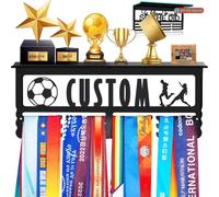 Fegtrtyoa For Awards Ribbon Holder-For-For Awards Personalized Medal Holder with Name Display Rack-Metal Custom Sports Race Plaque Hanger
