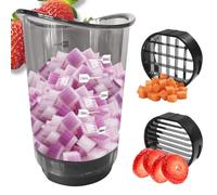 Fegtrtyoa Fruit & Onion Cutter VegetableChopper Cup Cut Fruits and Vegetables Evenly Into Cubes, For Easy Food Prep Home Use