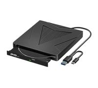 Fegtrtyoa Grabadora de CD Externa Portátil, Grabadora de DVD USB 3.0 +/-RW, Unidad de DVD/CD ROM para Ordenador Portátil y de Escritorio.