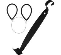 Fegtrtyoa Herramientas para Recortar Cerámica, Herramienta de Doble Punta con Acero Al Carbono, Herramientas Cerámicas para Alfarería, de Goma Suave para Cortar