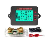 Fegtrtyoa Indicador de Batería PZEM-037 de 8-120 V CC, Coulómetro, Voltímetro, Amperímetro, Comprobador de Baterías de Ácido, Litio y Hierro-Litio, Derivación de 100 A.
