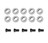 Fegtrtyoa Insertos de Carburo R12 - Cuchillas de Corte Indexables de Tungsteno de 12 mm para Torneado de Madera, 10 Piezas + 5 Tornillos, para Minitornos/Tornos Profesionales