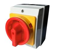 Fegtrtyoa Interruptor Principal de Circuito de 25 A, Interruptor Rotatorio de 4 con Carcasa de Plástico, Interruptor Aislador IP65, Interruptor de Desconexión de Carga.