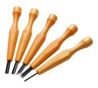 Fegtrtyoa Juego de 5 Herramientas para Tallado en Linóleo, Cuchillos para Tallar Madera, Cincel, Gubia en Forma de V, Gubia Angular y Herramientas de Tallado Semicirculares.