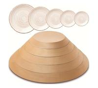 Fegtrtyoa Juego de 5 Moldes de Madera para Cerámica, de Diferentes Tamaños, para Construir A Mano Moldes Redondos para Cerámica y Arcilla.