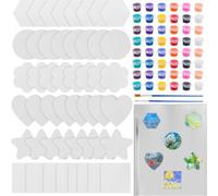 Fegtrtyoa Kit de 104 Mini Paneles Magnéticos de 7,6 cm para Pintar, Ideal para Nevera, Armario, Manualidades, Pinturas y Lienzos.
