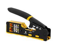 Fegtrtyoa Kit de Crimpadora RJ45, Herramienta de Crimpado Cat6 de Paso para Conectores Cat5, Cat5e, Cat6 8P8C, Crimpadora Ethernet en