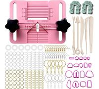 Fegtrtyoa Kit de Guía para Taladrar Agujeros para Pendientes en Arcilla Polimérica. Incluye Taladro, Moldes y Tacos para una Alineación Precisa de los Agujeros y una Fácil Creación de Joyas DIY.