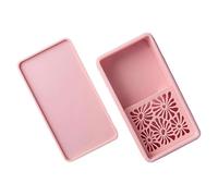 Fegtrtyoa Kit de Herramientas para Arcilla Polimérica, Recipiente Hermético para Polvos con A Presión, Recipiente para Almidón de Maíz para Arcilla Polimérica Rosa.