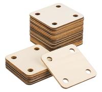Fegtrtyoa Kit de Suministros para Tejer: 36 Tarjetas de Madera para Tejer, Tablero Cuadrado de 4 Agujeros de 5 X 5 cm para Proyectos de Bricolaje, Herramienta C