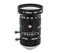 Fegtrtyoa Lente de Cámara de 5-50 mm, Telescopio con Zoom de 1/2,3 Pulgadas, HD, 12 Megapíxeles, C, Lente Varifocal, Lente de Cámara Industrial Profesional.