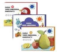 Fegtrtyoa Libro de Origami 3D Hecho A Mano Montessori, Juguete Educativo para Niños, Dibujos de Animales y Frutas.