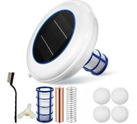 Fegtrtyoa Limpiador y Purificador de Agua Flotante Ionizador Solar para Piscinas, con Bola Eliminadora para Piscinas de Agua Dulce y Salada, Spas.