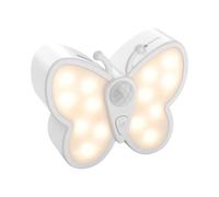 Fegtrtyoa Luz LED de Mariposa Brillante y Regulable con Sensor de Movimiento Inteligente, y 2 Temperaturas de Color (1 Unidad)