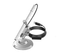 Fegtrtyoa Microscopio Digital USB-C, Cámara Portátil con Aumento de 10X A 200X, 8 Luces LED y Soporte Metálico Giratorio de Mano.
