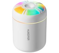 Fegtrtyoa Mini Air Humidifier USB 180ML Aroma Diffuser Essential Oil Purifier Aromatherapy Color Lights For Car Home Bedroom White