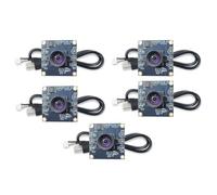 Fegtrtyoa Módulo de Cámara de 100 Grados, 5 Unidades, 1 MP, OV9732, 1280 X 720, USB, Controlador Gratuito, Enfoque Manual con Cable USB de 2 Metros para WinXP/7/8.