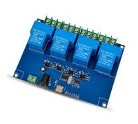 Fegtrtyoa Módulo de Relé USB de 4 Canales, 12 V, 30 A, USB-C, Chip CH340T Integrado, Puerto Serie USB, Interruptor de Control Inteligente.