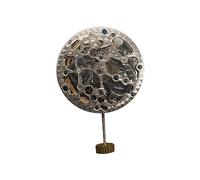 Fegtrtyoa Movimiento mecánico automático 2196 con 6 manecillas para reloj, centro de reloj, sin calendario, esqueleto, plata