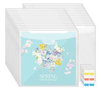 Fegtrtyoa Organizador de Papel para Álbumes de Recortes de 32 Piezas de 30 X 30 cm con 60 Pestañas de Índice, para Guardar Papeles y Cartulina de Vinilo.
