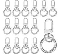 Fegtrtyoa Paquete de 15 Broches de Langosta, Broches Giratorios con Gatillo, para/Cordón, Clips con Broches de Resorte