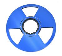 Fegtrtyoa Para Grabadora de Cinta Compatible con 10 Pulgadas, 3 Orificios, Carrete Vacío A Cubo de Carrete, Borde de Aluminio Rojo Pulido para Carrete de Cinta Azul