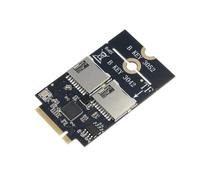 Fegtrtyoa Placa Adaptadora Doble TF M. 2 B-Key, Velocidad de 100 A 160 M/S, Compatible con Key-B USB 3.0, Intercambio en Caliente, Diseño Estable de Alto Rendimiento.