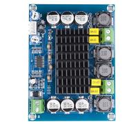 Fegtrtyoa Placa Amplificadora de Audio de Alta Potencia, 2 X 120 W, CC 12 V 24 V, Doble Canal Estéreo Digital para Altavoz