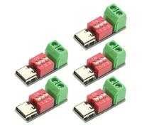 Fegtrtyoa Placa de Prueba de Carga Rápida PD de 5 Piezas, Módulo Disparador PD Ajustable de 5-20 V, Comprobador de Fuente de Alimentación USB Tipo C de 100 W.