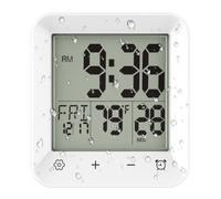 Fegtrtyoa Reloj de Ducha Digital Resistente Al Agua, Reloj de Pared para Baño con Temporizador, Pantalla Táctil y Temperatura, para Niños y Adultos.