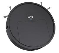 Fegtrtyoa Robot Aspirador Barredor con Succión de 1000 Pa, Recargable por USB, para el Hogar, Limpieza de Suelos, Alfombras, Pelo de Mascotas, Color Negro