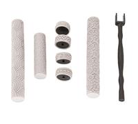 Fegtrtyoa Rodillo Texturizador de Arcilla Polimérica, Sellos de Cerámica para Aretes de Arcilla Polimérica, Rodillos Texturizadores de Enredaderas y Arcoíris.