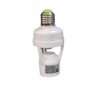 Fegtrtyoa Sensor de Movimiento Inteligente PIR E27, Interruptor de Luz, Base de Detector, Portalámparas, Retardo de Tiempo, Ajuste, Control, Portalámparas.