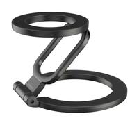 Fegtrtyoa Soporte Plegable para Teléfono de Doble Cara con Rotación de 360°, Imán Potente y Agarre para los Dedos, Color Negro.