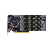 Fegtrtyoa Tarjeta de Expansión PCle 3.0 A M.2 NVME de 8 Discos, Unidad Libre PLX8749, División Libre de la Placa Base, Tarjeta de Expansión M.2 NVME de 8 Discos