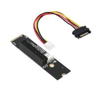 Fegtrtyoa Tarjeta Elevadora NGFF M.2 A PCI-e 4X, Adaptador M2 M Key A PCIe X4 con Indicador LED, Expansión de Alimentación para Minería de Bitcoin.