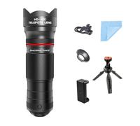 Fegtrtyoa Teleobjetivo con Zoom de 40x y Trípode para Teléfonos Inteligentes, Ideal para Senderismo, Acampada, Observación de Silvestre y Fotografía Lunar B