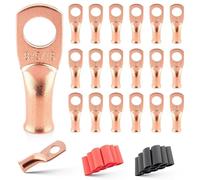 Fegtrtyoa Terminales de Batería de 8 AWG-5/16 con Tubo Termorretráctil 3:1 y Terminales de Anillo Tubulares.