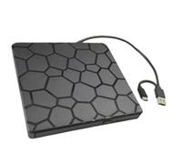 Fegtrtyoa Unidad de DVD RW Externa USB 3.0 Tipo C, Interfaz 2 en 1, Grabadora de DVD, Lector y Reproductor de CD, Unidad Óptica para Ordenador Portátil.