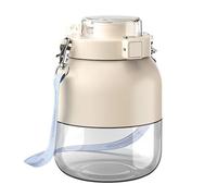 Fegtrtyoa Vaso de Jugo Eléctrico Portátil de Doble Uso de 500 Ml, Gran Capacidad con Dos Tapas para Uso en Casa y Deportes Al Aire Libre, Recargable por USB B
