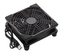 Fegtrtyoa Ventilador de 120 mm para Router, Ventilador de Refrigeración para PC, Refrigerador TV Inalámbrico, Silencioso, Alimentación CC de 5 V, USB, 12 cm, con Tornillos y Red Protectora.