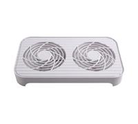 Fegtrtyoa Z-X4 White Pc Cooling Fan Set Accessory 14cm Dual Fan Low Noise Stackable Design USB Interface Router/Micro-Radiator Base 65.8CFM