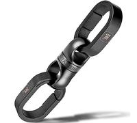 FEGVE Llavero de titanio, llavero pequeño y resistente, mini llavero con conector para llaves, Negro -, Mini