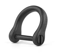 FEGVE Llavero pequeño de titanio con grillete de tornillo, llavero de coche resistente, mini anillos en D de titanio, 9 mm (negro, 1 paquete)