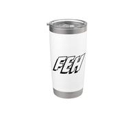 Feh: Yiddish para "lo que sea", "suficiente" o "bah" (no fih) Vaso térmico de acero inoxidable de doble pared