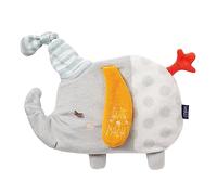 Fehn 053210 - Peluche térmico de elefante, saco de pepitas de uva con un simpático diseño de elefante y bordado que brilla en la oscuridad, para bebés y niños pequeños a partir de 0 meses