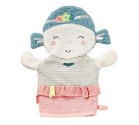 Fehn 054590 - Guante de baño con diseño de sirena, manopla de baño con motivo de animales para divertirse en el baño, para bebés y niños pequeños a partir de 0 meses, tamaño: 26 cm