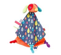 Fehn 055139 - Manta de seguridad para perro Deluxe Color Friends - Cámara, ayuda para dormir y chupete de peluche con fijación para abrazar y amar, para bebés y niños pequeños a partir de 0 meses
